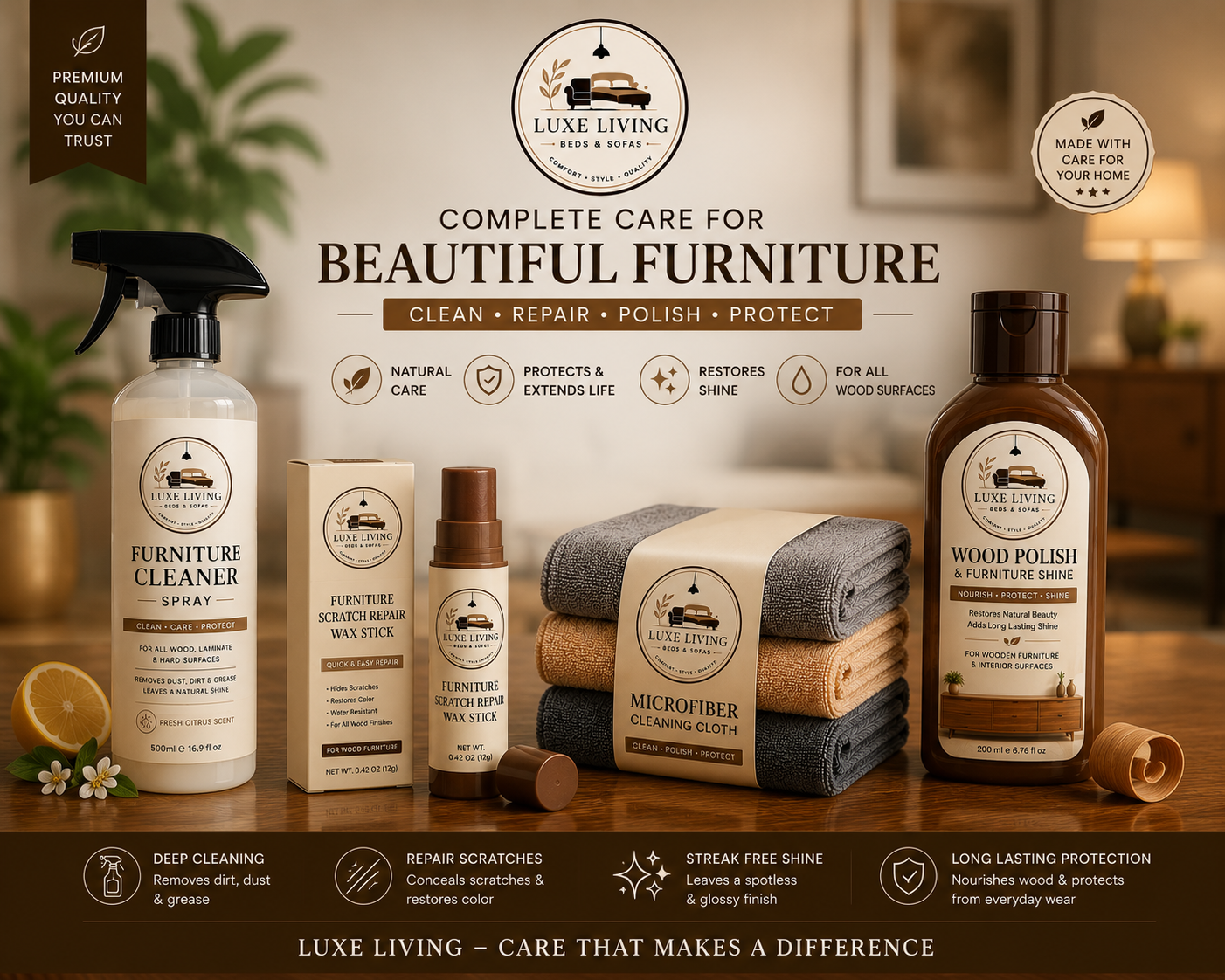 Luxe Living Furniture Care Collection